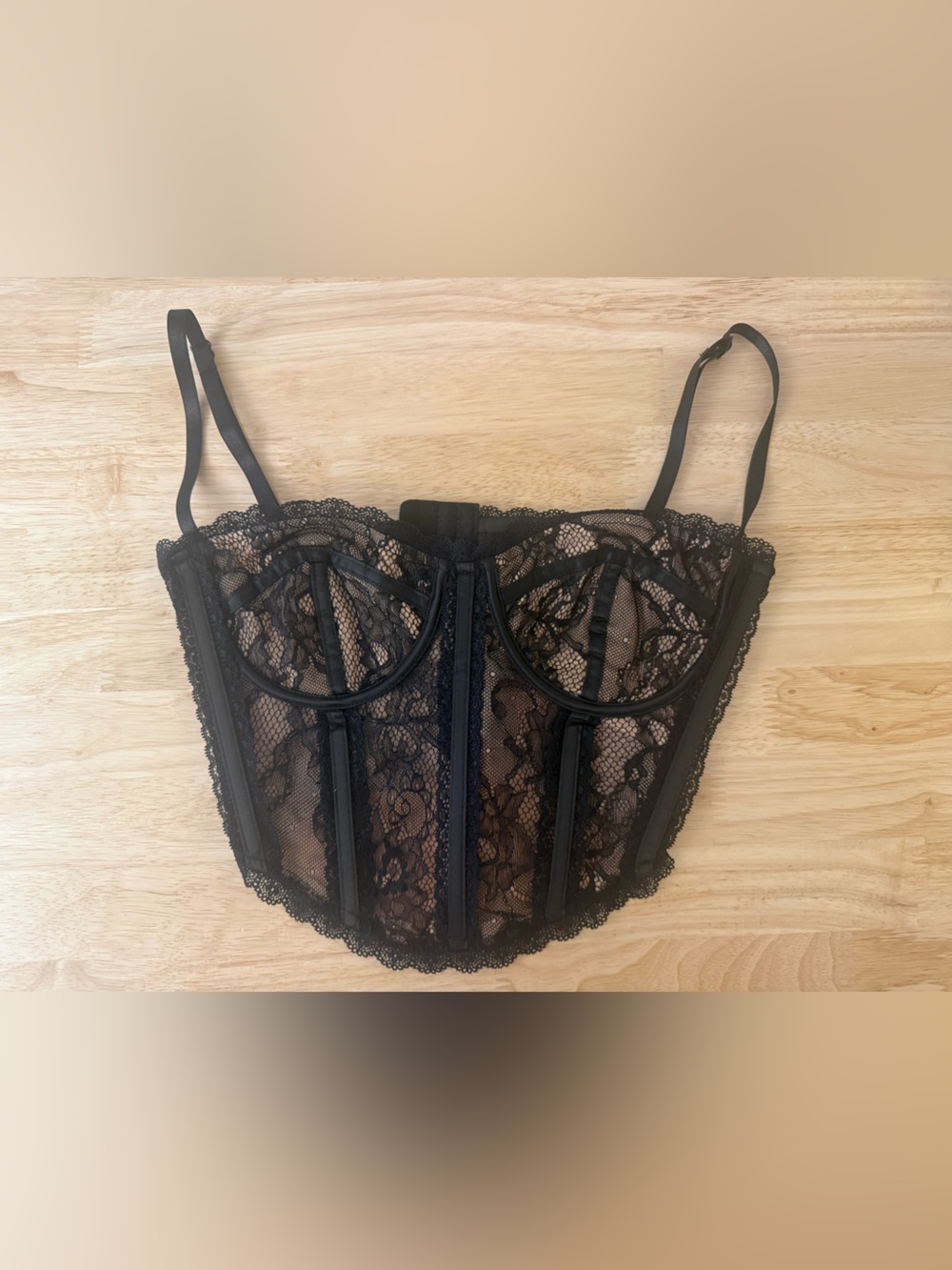 Black Lace Bralette Crop Top
